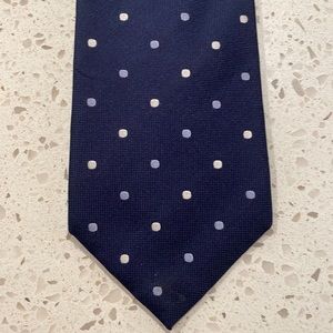 Charles Tyrwhitt blue & white polka dot silk tie